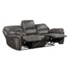 8517GRY-3 Double Reclining Sofa