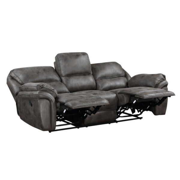 8517GRY-3 Double Reclining Sofa
