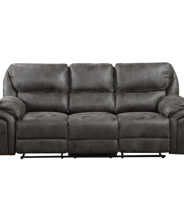 8517GRY-3 Double Reclining Sofa