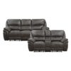 8517GRY-PW Seating-Proctor Collection 2pc Set: Sofa, Love (Power)