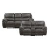 8517GRY Seating-Proctor Collection 2pc Set: Sofa, Love