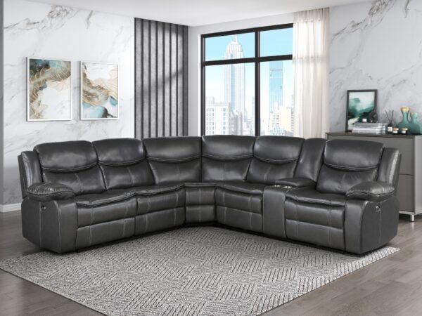 8528DG Seating-Fargo Collection 3-Piece Power Reclining Sect...