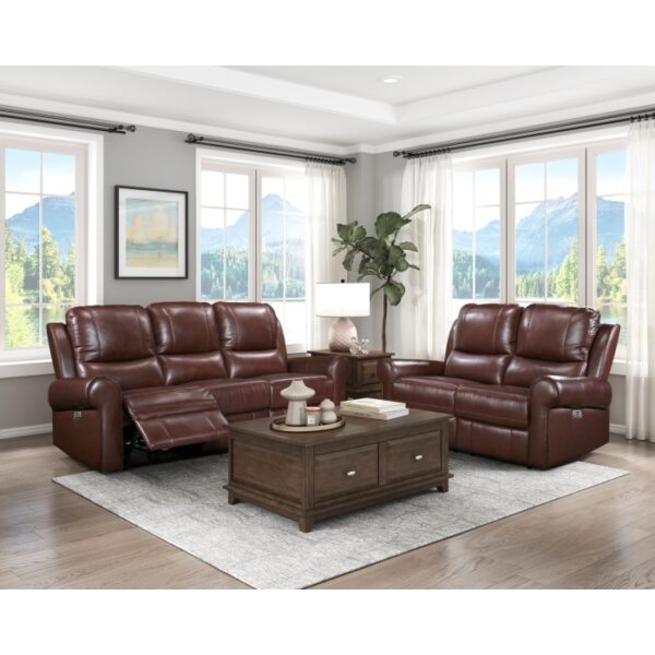 8546BR-3PWH Power Double Reclining Sofa ...