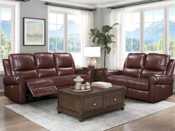 8546BR Seating-McCall Collection 2pc Set: Sofa, Love (Power)