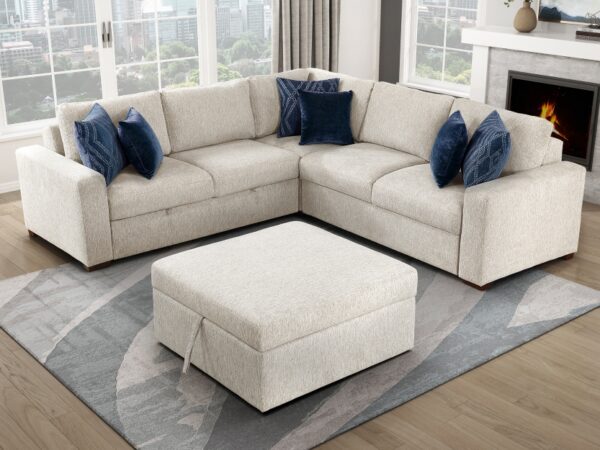 8548BE Seating- Collection 4-Piece Sectional with Pull-...