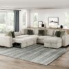 8548 Seating-Isla Collection 4-Piece Sectional with Pull-...