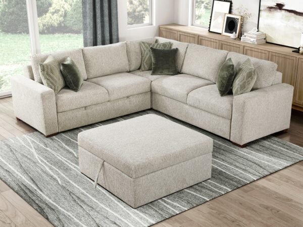 8548 Seating-Isla Collection 4-Piece Sectional with Pull-...