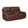 8549BRW Seating-Newnan Collection 2pc Set: Sofa, Love