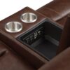 8549BRW Seating-Newnan Collection 2pc Set: Sofa, Love