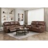 8549BRW-3 Double Reclining Sofa with C...