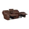 8549BRW Seating-Newnan Collection 2pc Set: Sofa, Love