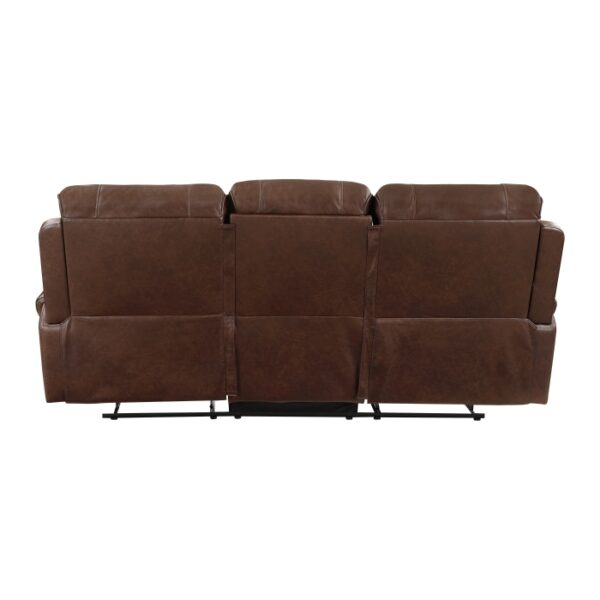 8549BRW-3 Double Reclining Sofa with C...
