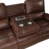8549BRW-3 Double Reclining Sofa with C...
