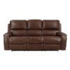 8549BRW Seating-Newnan Collection 2pc Set: Sofa, Love