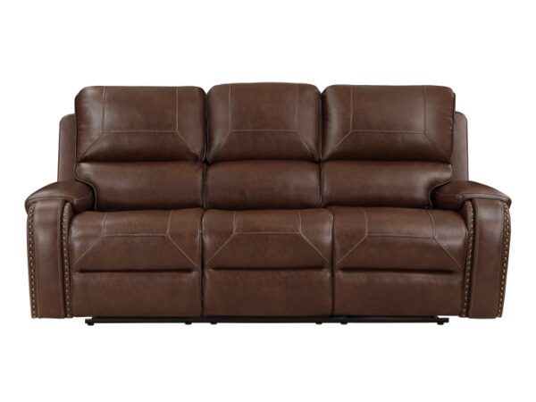 8549BRW-3 Double Reclining Sofa with C...