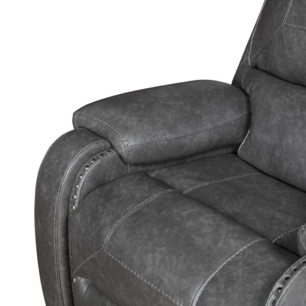 8549GRY-3 Double Reclining Sofa with C...