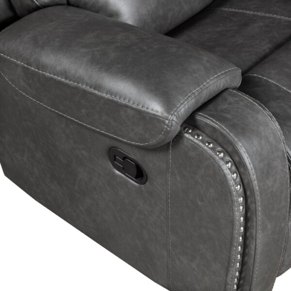 8549GRY-3 Double Reclining Sofa with C...