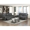8549GRY-3 Double Reclining Sofa with C...