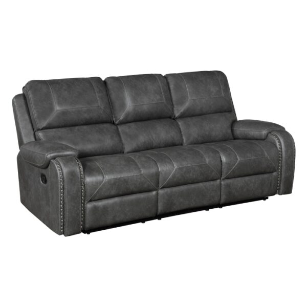 8549GRY-3 Double Reclining Sofa with C...