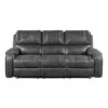 8549GRY-3 Double Reclining Sofa with C...