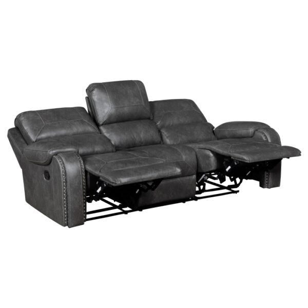 8549GRY-3 Double Reclining Sofa with C...