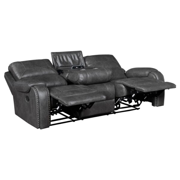 8549GRY-3 Double Reclining Sofa with C...