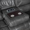 8549GRY-3 Double Reclining Sofa with C...