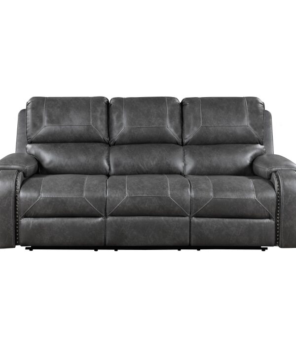 8549GRY-3 Double Reclining Sofa with C...