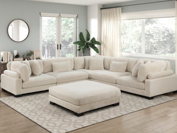 8555BE Seating-Traverse Collection 6-Piece Modular Sectional wi...