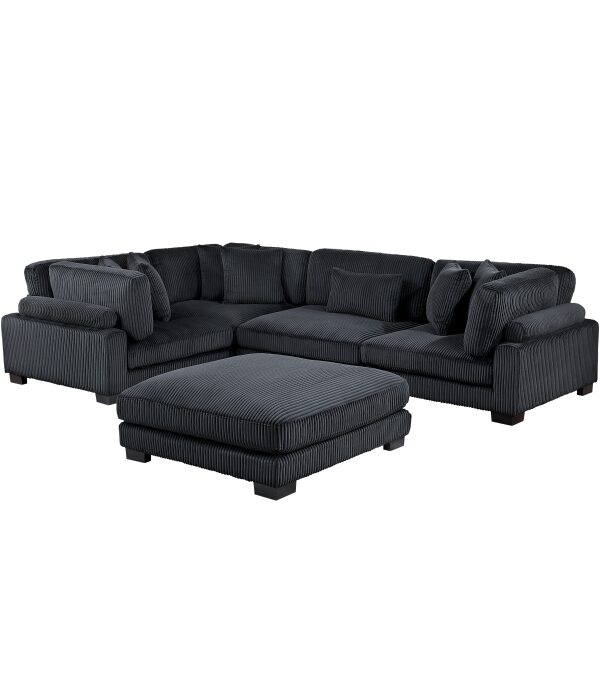 8555BK*3CRACOT 5-Piece Modular Sectional wi...