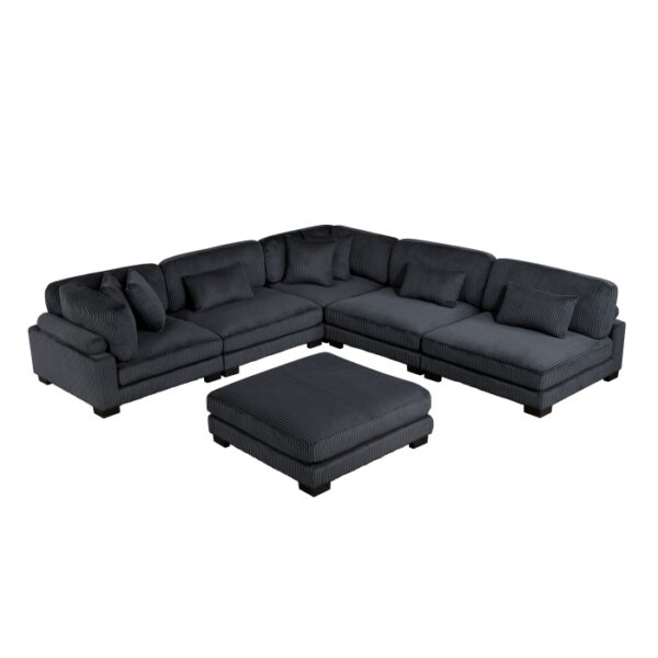 8555BK*6OT 6-Piece Modular Sectional wi...
