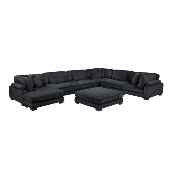 8555BK*2CR3ACVCOT 7-Piece Modular Sectional wi...