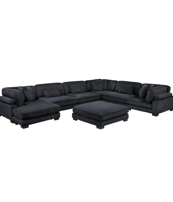 8555BK*2CR3ACVCOT 7-Piece Modular Sectional wi...