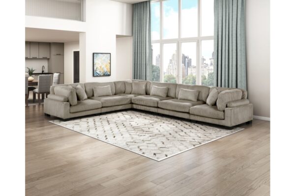 8555GB Seating-Traverse Collection 6-Piece Modular Sectional wi...