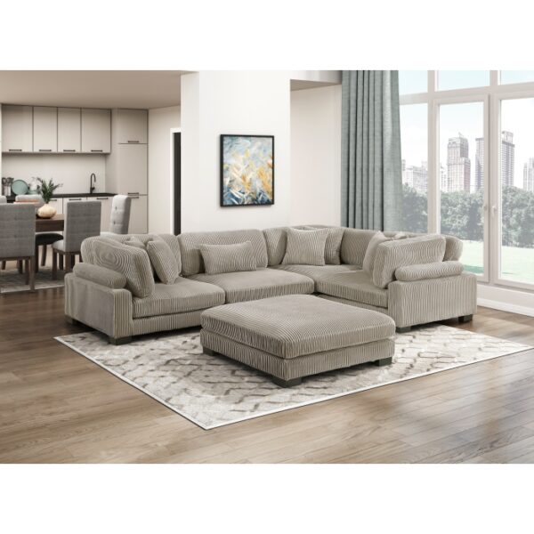 8555GB*3CRACOT 5-Piece Modular Sectional wi...