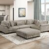 8555GB Seating-Traverse Collection 6-Piece Modular Sectional wi...