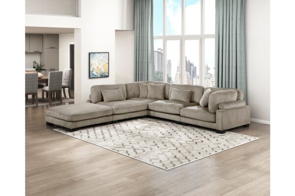 8555GB Seating-Traverse Collection 6-Piece Modular Sectional wi...