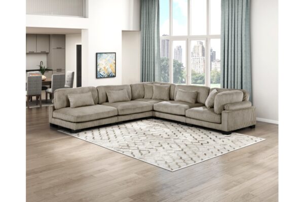 8555GB Seating-Traverse Collection 6-Piece Modular Sectional wi...