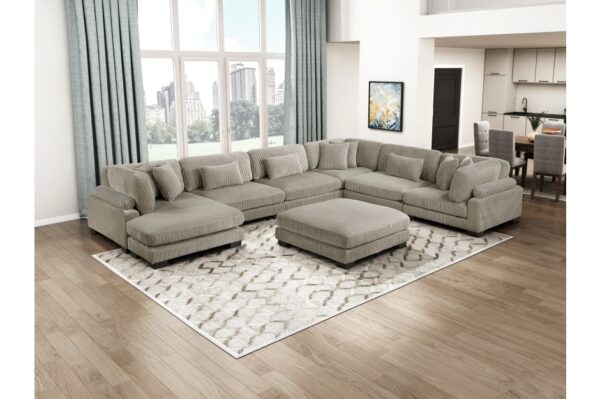 8555GB Seating-Traverse Collection 6-Piece Modular Sectional wi...