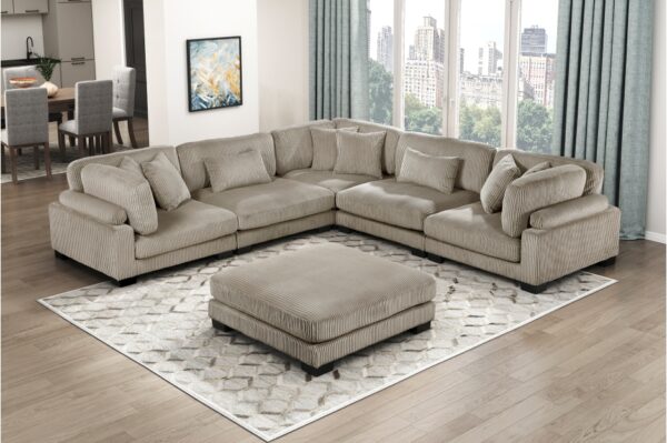 8555GB Seating-Traverse Collection 6-Piece Modular Sectional wi...