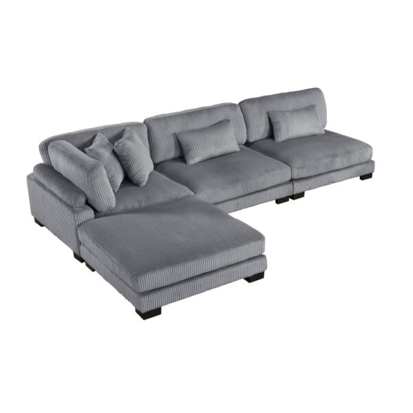8555GY*2AC1CROT 4-Piece Modular Sectional wi...