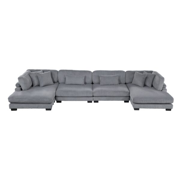 8555GY*2AC2VC 4-Piece Modular Sectional wi...
