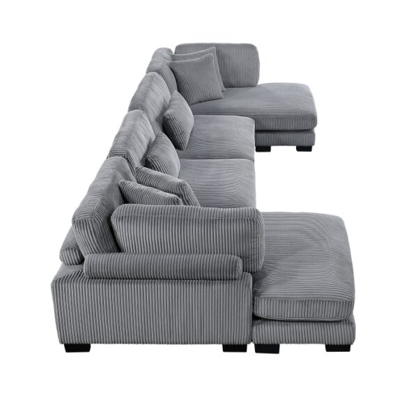 8555GY*2AC2VC 4-Piece Modular Sectional wi...