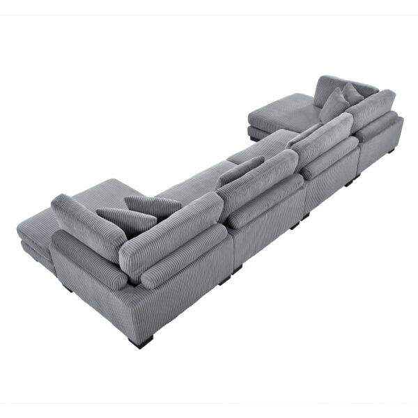 8555GY*2AC2VC 4-Piece Modular Sectional wi...