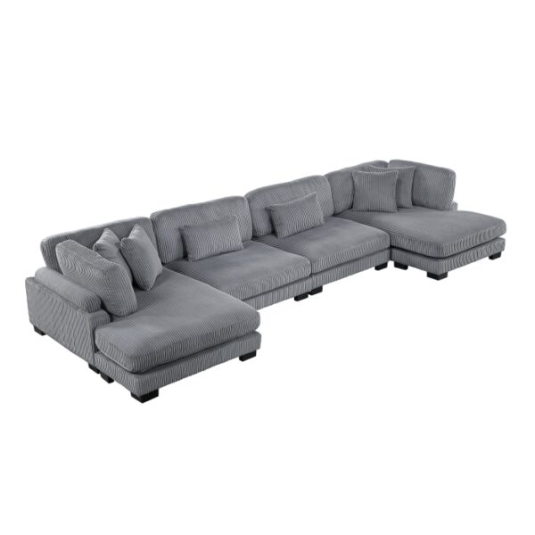8555GY*2AC2VC 4-Piece Modular Sectional wi...