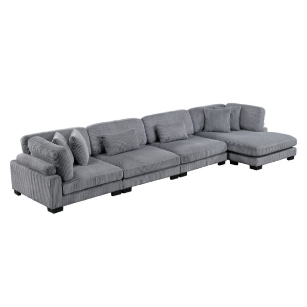 8555GY*CR2ACVC 4-Piece Modular Sectional wi...