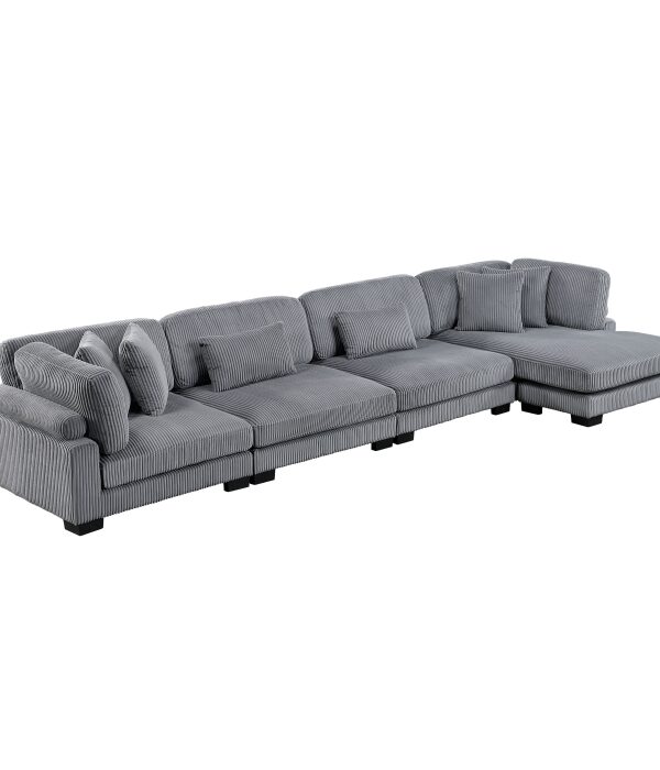 8555GY*CR2ACVC 4-Piece Modular Sectional wi...