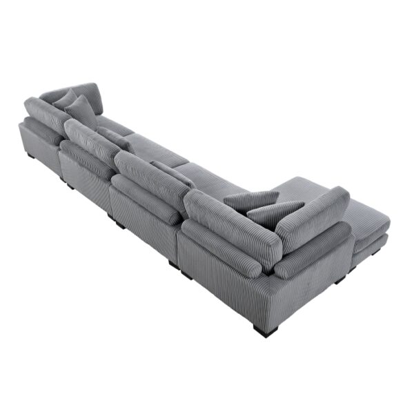 8555GY*CR2ACVC 4-Piece Modular Sectional wi...