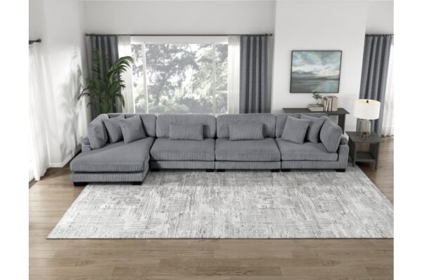 8555GY Seating-Traverse Collection 6-Piece Modular Sectional wi...