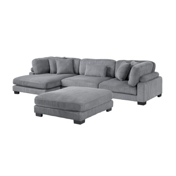 8555GY*CRACVCOT 4-Piece Modular Sectional wi...
